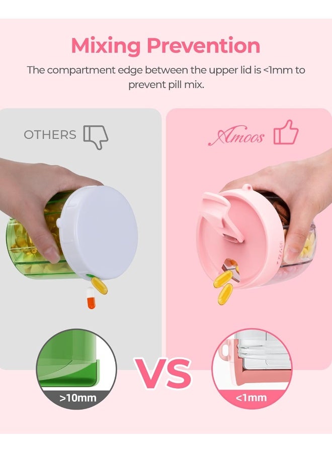 AMOOS Cute Pill Dispenser With 7 Large Compartments - Image 5